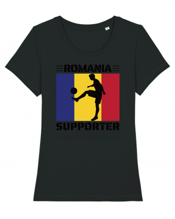 Fotbal Romania - Romanian supporter v4 Black