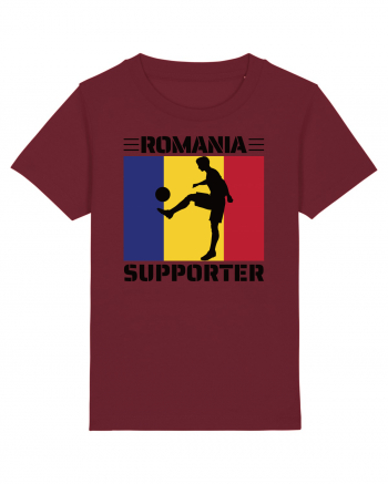 Fotbal Romania - Romanian supporter v4 Burgundy