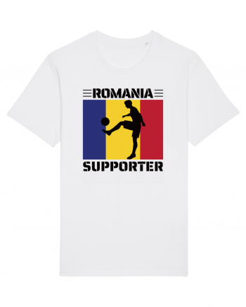 Fotbal Romania - Romanian supporter v4 White