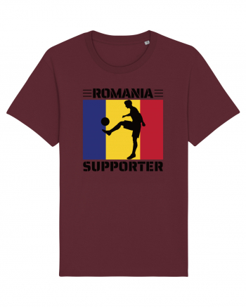 Fotbal Romania - Romanian supporter v4 Burgundy