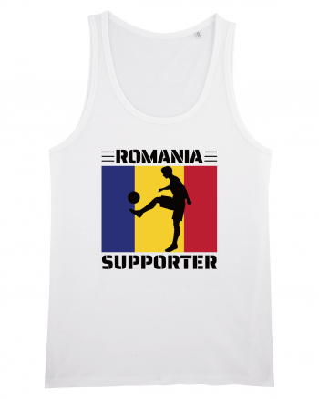 Fotbal Romania - Romanian supporter v4 White