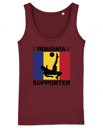 Fotbal Romania - Romanian supporter v5 Burgundy