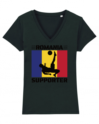 Fotbal Romania - Romanian supporter v5 Black