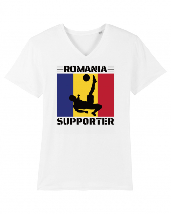 Fotbal Romania - Romanian supporter v5 White