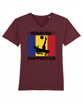 Fotbal Romania - Romanian supporter v5 Burgundy