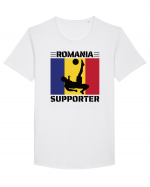 Fotbal Romania - Romanian supporter v5 Tricou mânecă scurtă guler larg Bărbat Skater