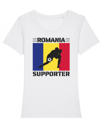 Fotbal Romania - Romanian supporter v6 White