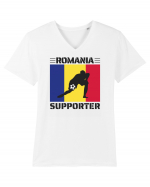 Fotbal Romania - Romanian supporter v6 Tricou mânecă scurtă guler V Bărbat Presenter