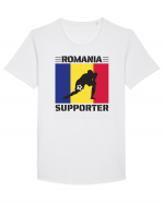 Fotbal Romania - Romanian supporter v6 Tricou mânecă scurtă guler larg Bărbat Skater