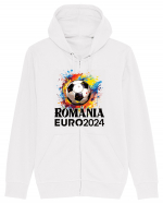 Suporter Romania - Splashed football Euro 2024 Hanorac cu fermoar Unisex Connector