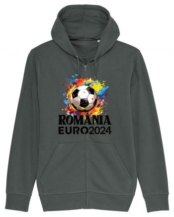 Suporter Romania - Splashed football Euro 2024 Anthracite