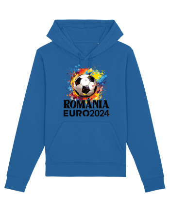 Suporter Romania - Splashed football Euro 2024 Royal Blue