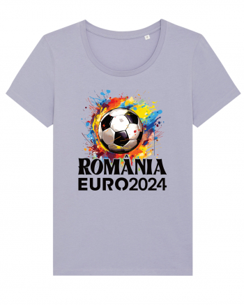 Suporter Romania - Splashed football Euro 2024 Lavender