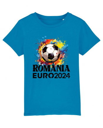 Suporter Romania - Splashed football Euro 2024 Azur