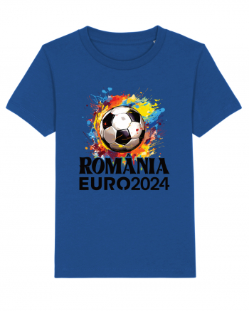 Suporter Romania - Splashed football Euro 2024 Majorelle Blue