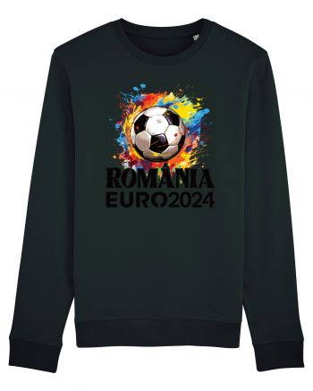 Suporter Romania - Splashed football Euro 2024 Black