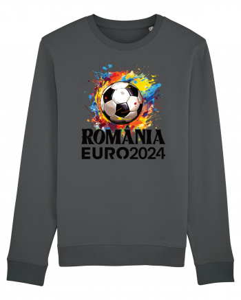 Suporter Romania - Splashed football Euro 2024 Anthracite