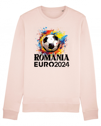 Suporter Romania - Splashed football Euro 2024 Candy Pink