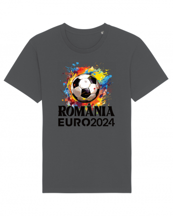 Suporter Romania - Splashed football Euro 2024 Anthracite