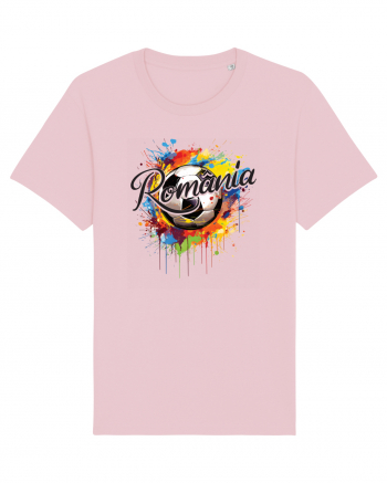 pentru fanii fotbalului românesc - Splashed football v1 Cotton Pink