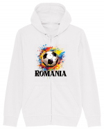pentru fanii fotbalului românesc - Splashed football v2 Hanorac cu fermoar Unisex Connector