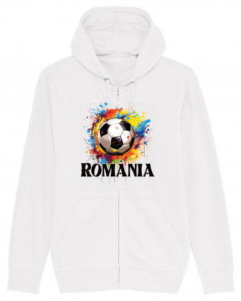 pentru fanii fotbalului românesc - Splashed football v2 White