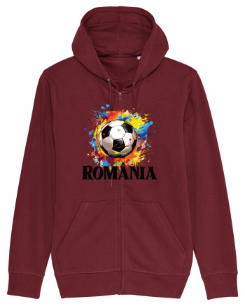 pentru fanii fotbalului românesc - Splashed football v2 Burgundy