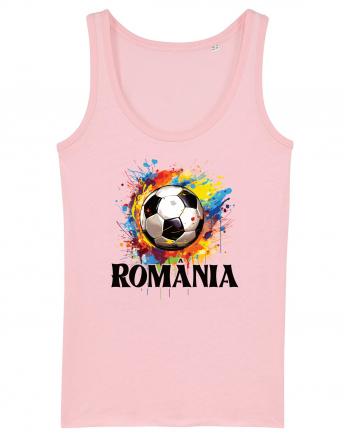 pentru fanii fotbalului românesc - Splashed football v2 Cotton Pink