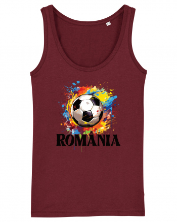 pentru fanii fotbalului românesc - Splashed football v2 Burgundy