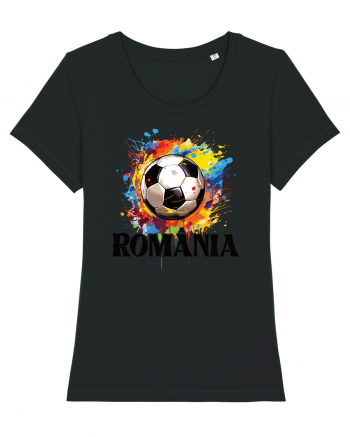 pentru fanii fotbalului românesc - Splashed football v2 Black