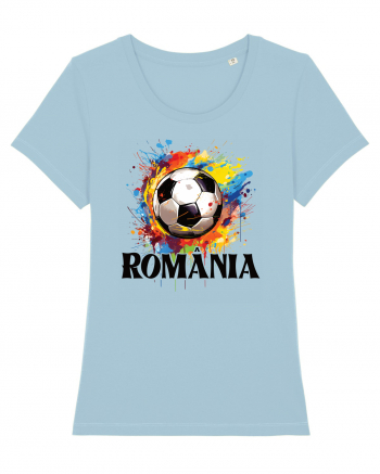 pentru fanii fotbalului românesc - Splashed football v2 Sky Blue