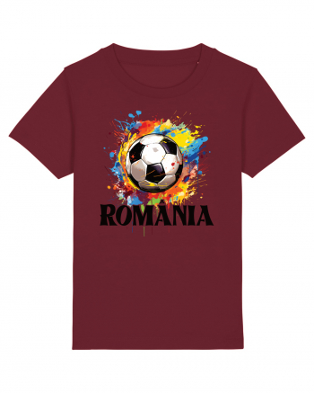 pentru fanii fotbalului românesc - Splashed football v2 Burgundy