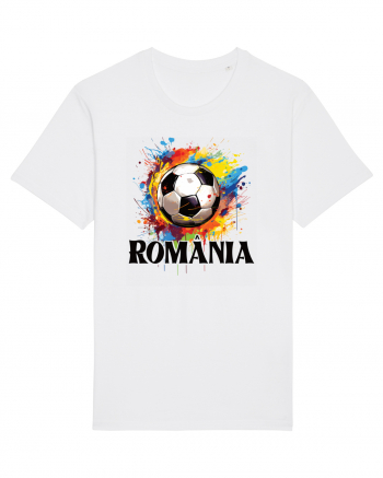 pentru fanii fotbalului românesc - Splashed football v2 White