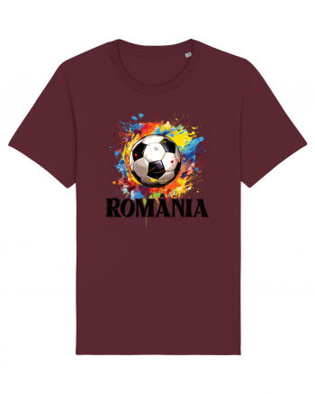 pentru fanii fotbalului românesc - Splashed football v2 Burgundy