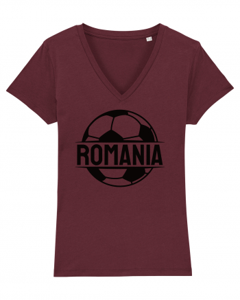 Suporter fotbal Romania v1 Burgundy