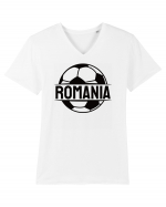 Suporter fotbal Romania v1 Tricou mânecă scurtă guler V Bărbat Presenter