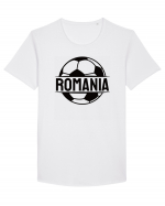 Suporter fotbal Romania v1 Tricou mânecă scurtă guler larg Bărbat Skater