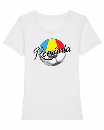 Suporter fotbal Romania v2 White