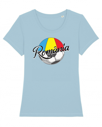 Suporter fotbal Romania v2 Sky Blue