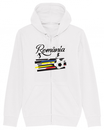 Suporter fotbal Romania v3 White