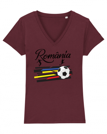 Suporter fotbal Romania v3 Burgundy