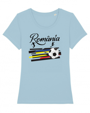 Suporter fotbal Romania v3 Sky Blue