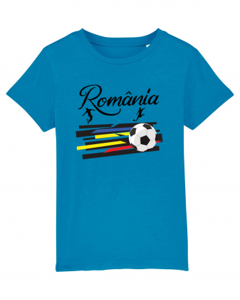 Suporter fotbal Romania v3 Azur