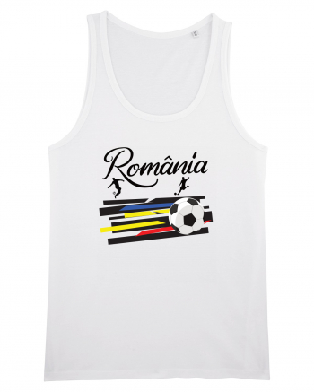 Suporter fotbal Romania v3 White