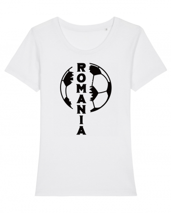 Suporter fotbal Romania v4 White