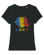 Suporter Romania - Echipa nationala Euro 2024 v4 Tricou mânecă scurtă guler larg fitted Damă Expresser