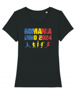 Suporter Romania - Echipa nationala Euro 2024 v5 Tricou mânecă scurtă guler larg fitted Damă Expresser