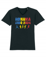 Suporter Romania - Echipa nationala Euro 2024 v5 Tricou mânecă scurtă guler V Bărbat Presenter