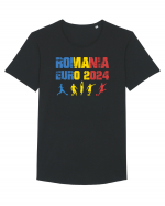 Suporter Romania - Echipa nationala Euro 2024 v5 Tricou mânecă scurtă guler larg Bărbat Skater