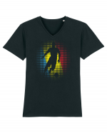 pentru suporteri - Jucator de fotbal Romania v6 Tricou mânecă scurtă guler V Bărbat Presenter